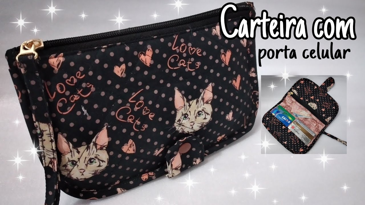 Como fazer Carteira com Porta Celular | Faça e venda muito | DIY