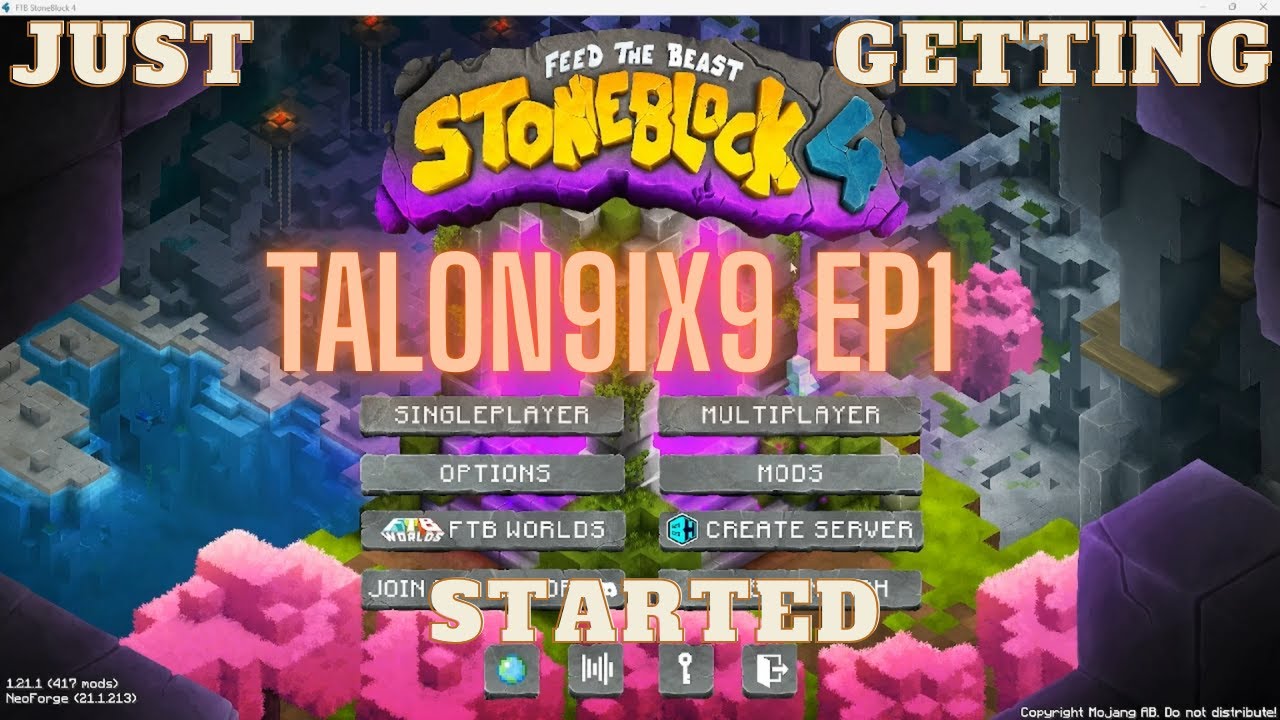🎮 Stoneblock 4 Episode 1 — From a Box of Stone to… a Crude Brush?!
