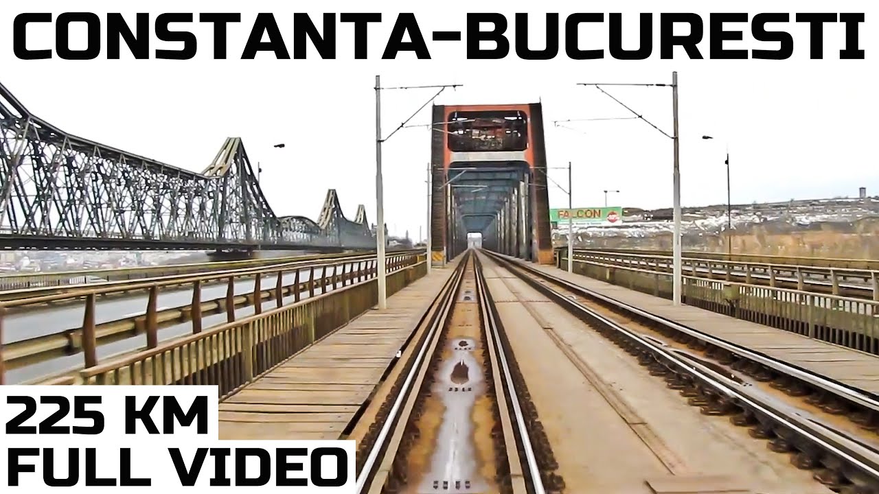 Constanta - Bucuresti 160 km/h - full rear view - gesamten Aufzeichnungs - train ride-Zugfahrt