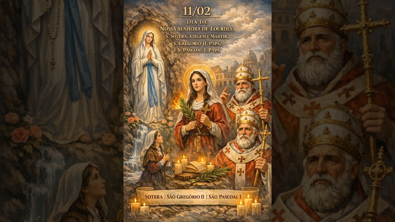 11/02 Dia de Nossa Senhora de Lourdes, S. Sotera, S. Gregório II, e S. Pascoal I