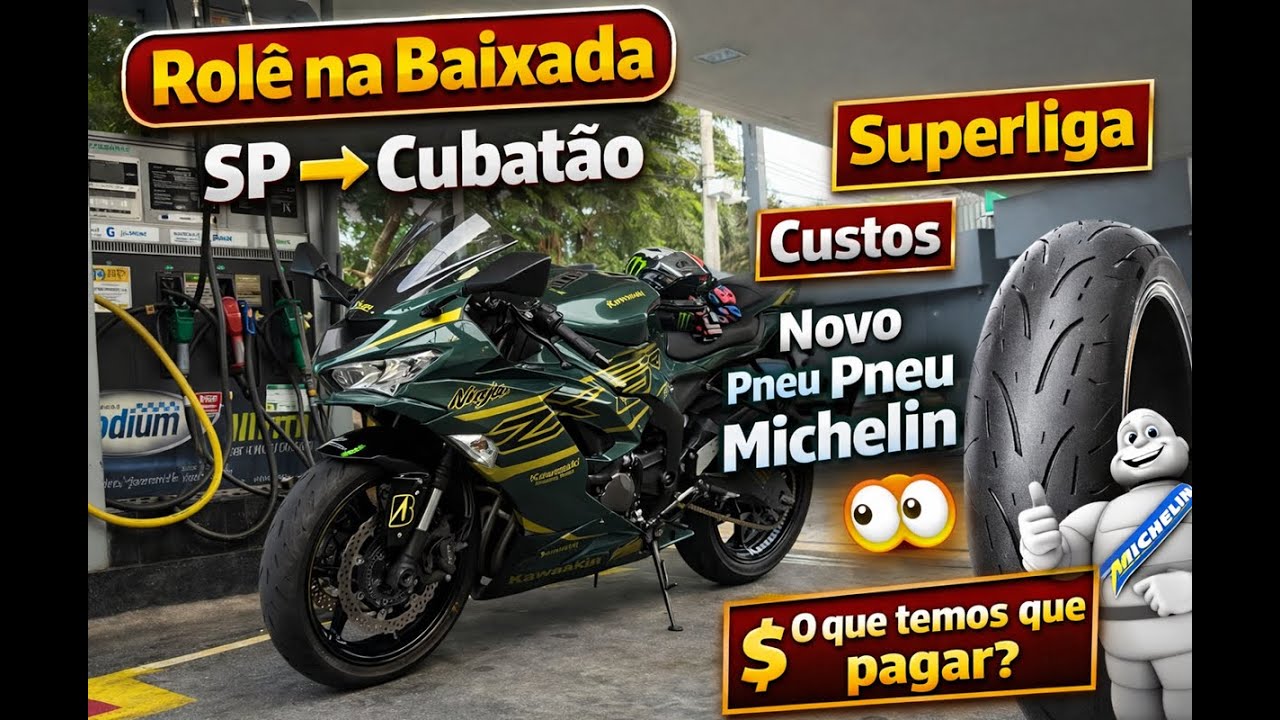 Rolê na Baixada 🏍️ | SP → Cubatão | Resenha,  Superliga, custos pra correr e novo pneu Michelin