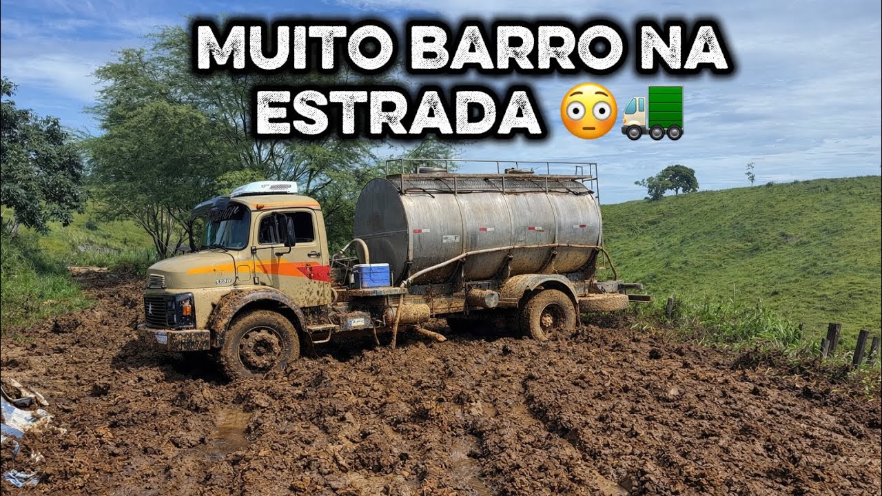 Muito barro e bosta de boi na estrada, dia de coleta de leite na zona rural do ES 🚛🇧🇷🏄🏽‍♂️ 