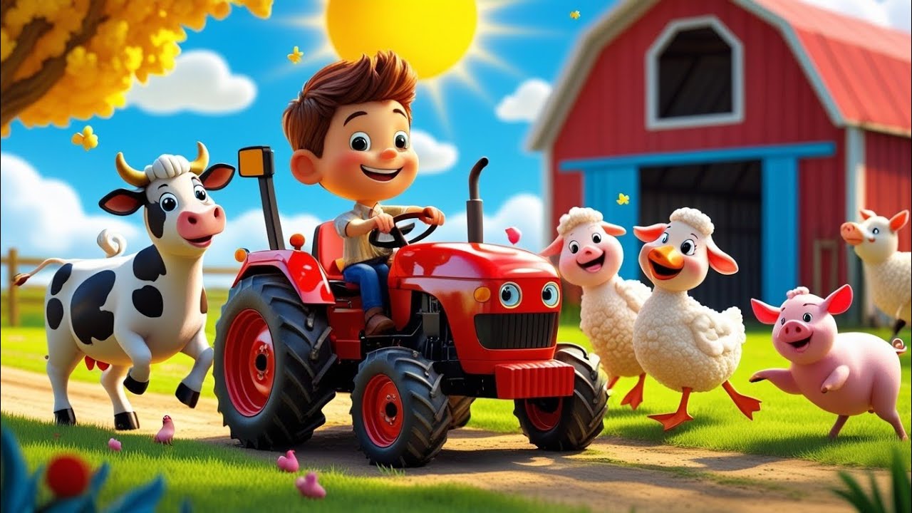 Le Tracteur de L&eacute;o 🚜 | Chanson pour Enfants | Comptine de la Ferme Amusante | French Nursery Song