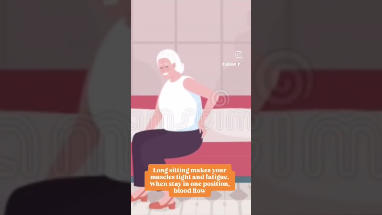 Long sitting =tight muscles 😖Don't ignore the stiffness 