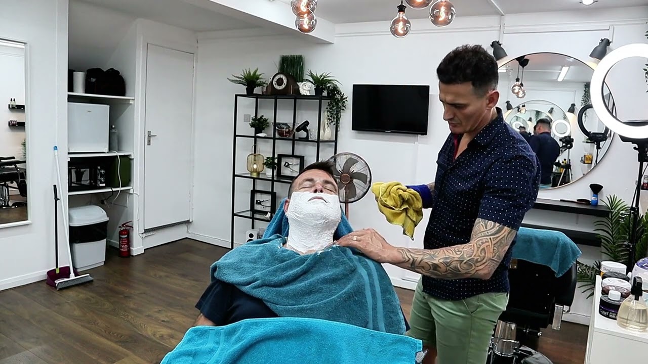 I Tried a Classic Barbershop Shave and WOW! #Asmr #asmrsounds
