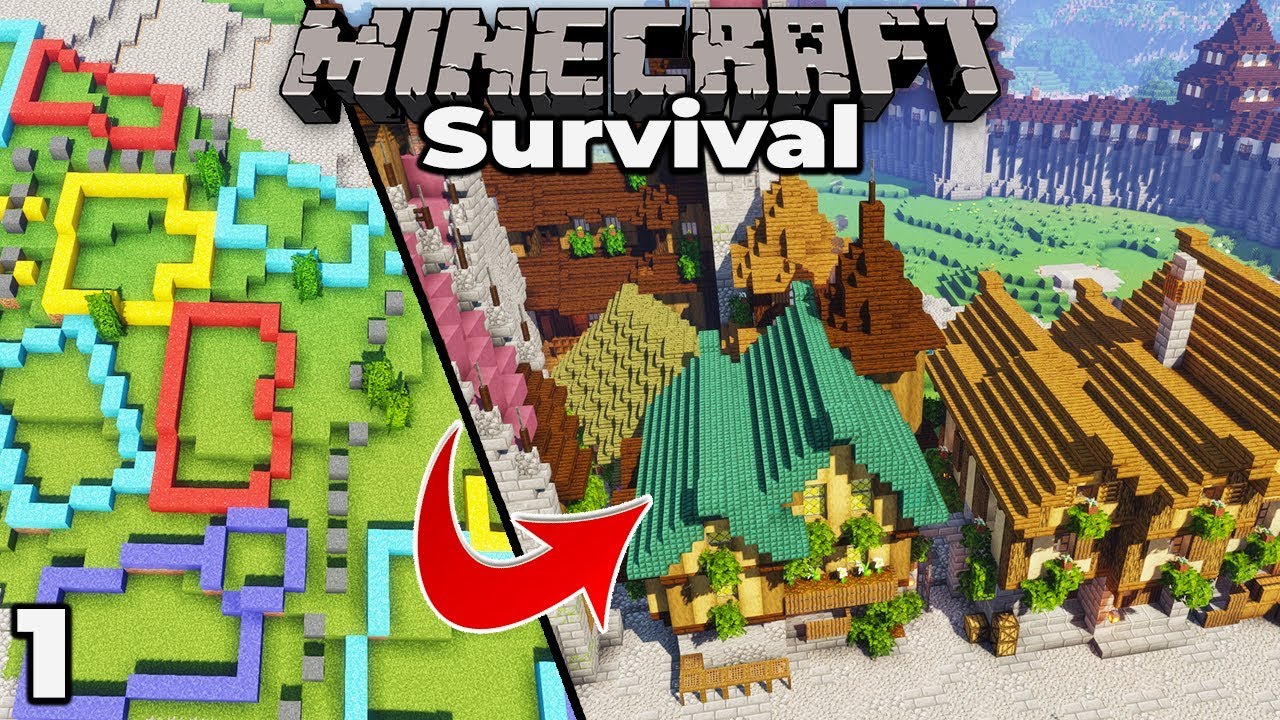 Давайте построим город #1 Minecraft 1.14 Выживание Давайте поиграем
