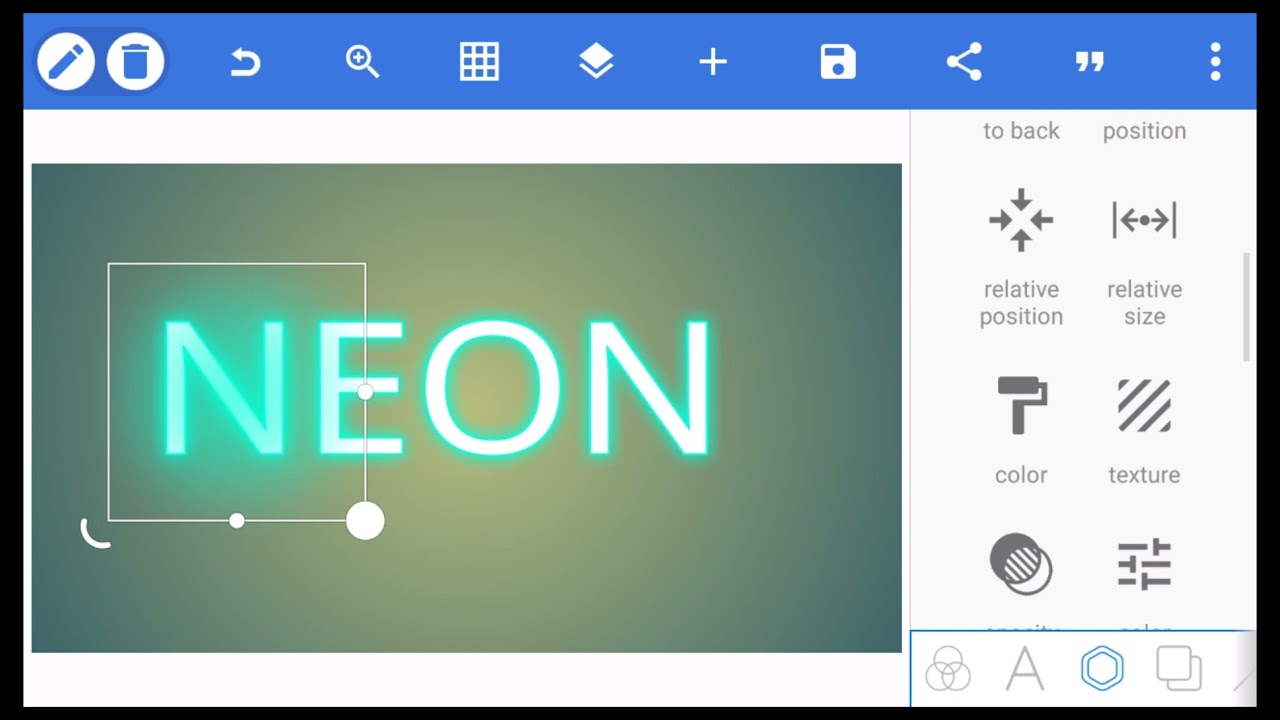 COMO CREAR TEXTO  NEÓN CON PIXELLAB