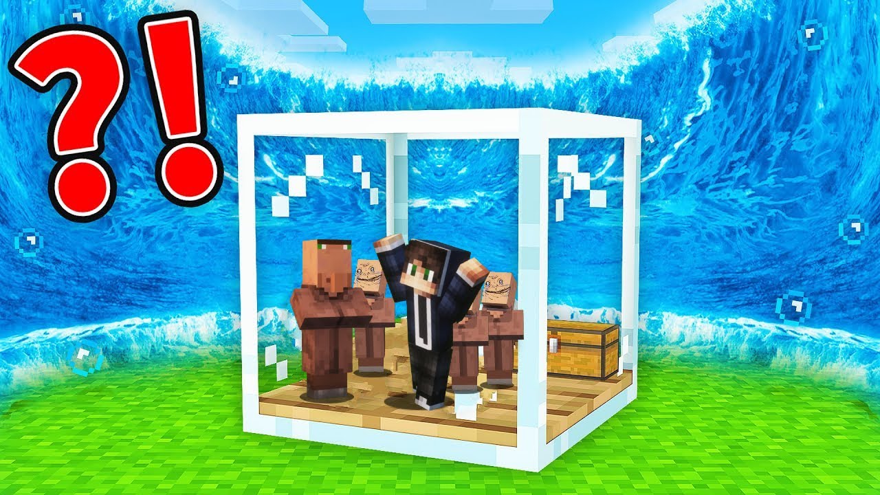 NOOB vs PRO: Gradimo Stakleni Bunker Protiv Cunamija u Minecraftu