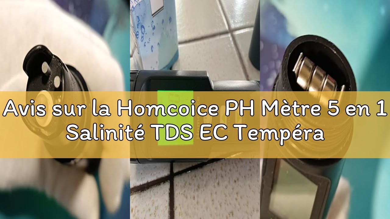Avis sur la Homcoice PH Mètre 5 en 1 Salinité TDS EC Température, Testeur pH Piscine IP67 Étanche, 0