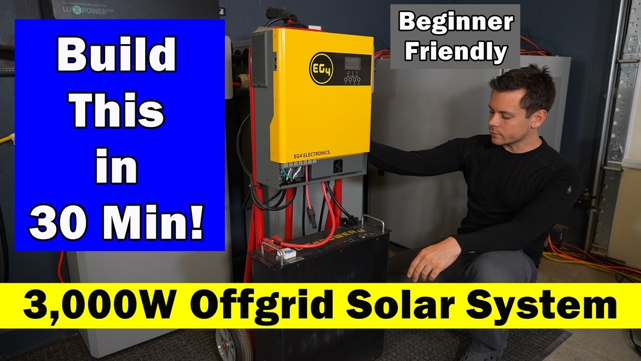 Build a 3,000W Off-grid Solar System in 30 Min! Natural Disaster, Grid Down, RV and More