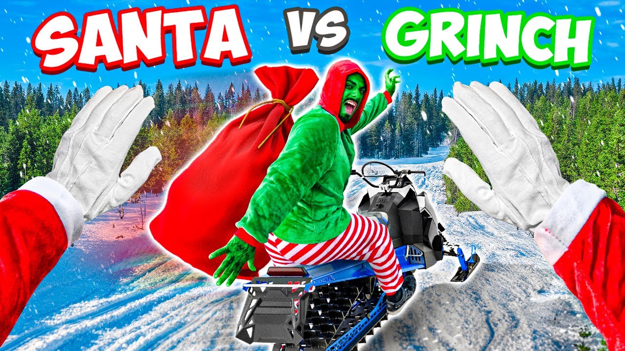 PARKOUR SANTA vs EL GRINCH *ME ROBA LOS REGALOS*🎅🏃‍♂️💨| PERSECUCIÓN POV