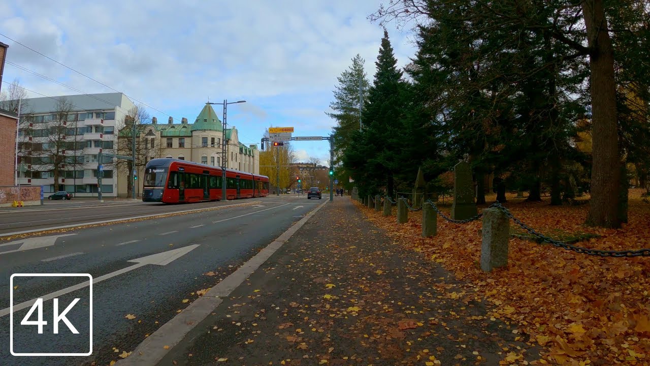 【4K】Bike Ride from Lielahti to Tampere City Centre