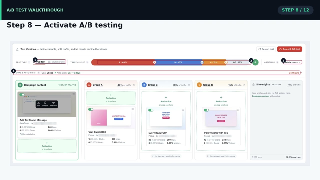 How to Run an A/B Test in Personyze (Full Step-by-Step Guide)