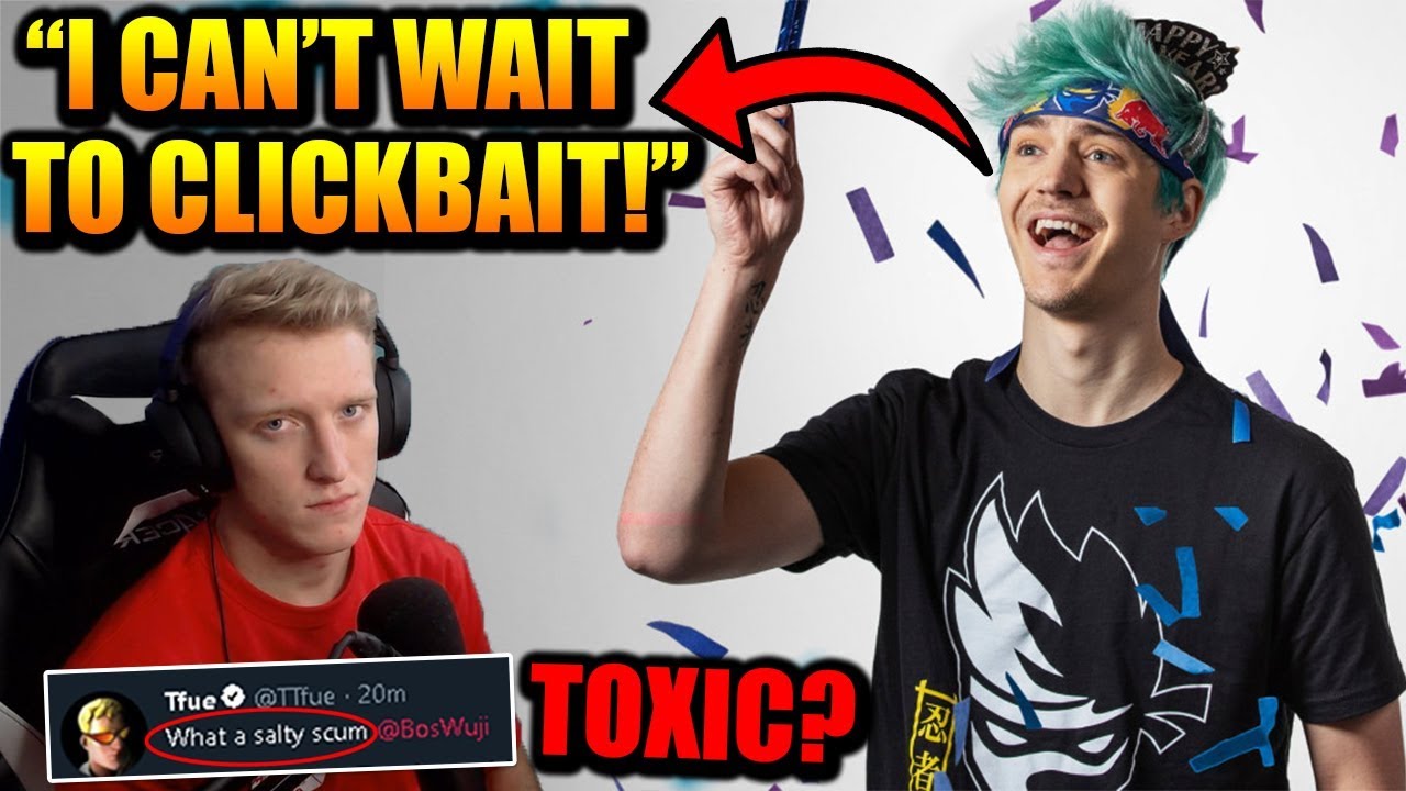 Ninja HYPED To Clickbait After WINNING 1v1 Vs Tfue... Tfue Goes TOXIC On Cheater!