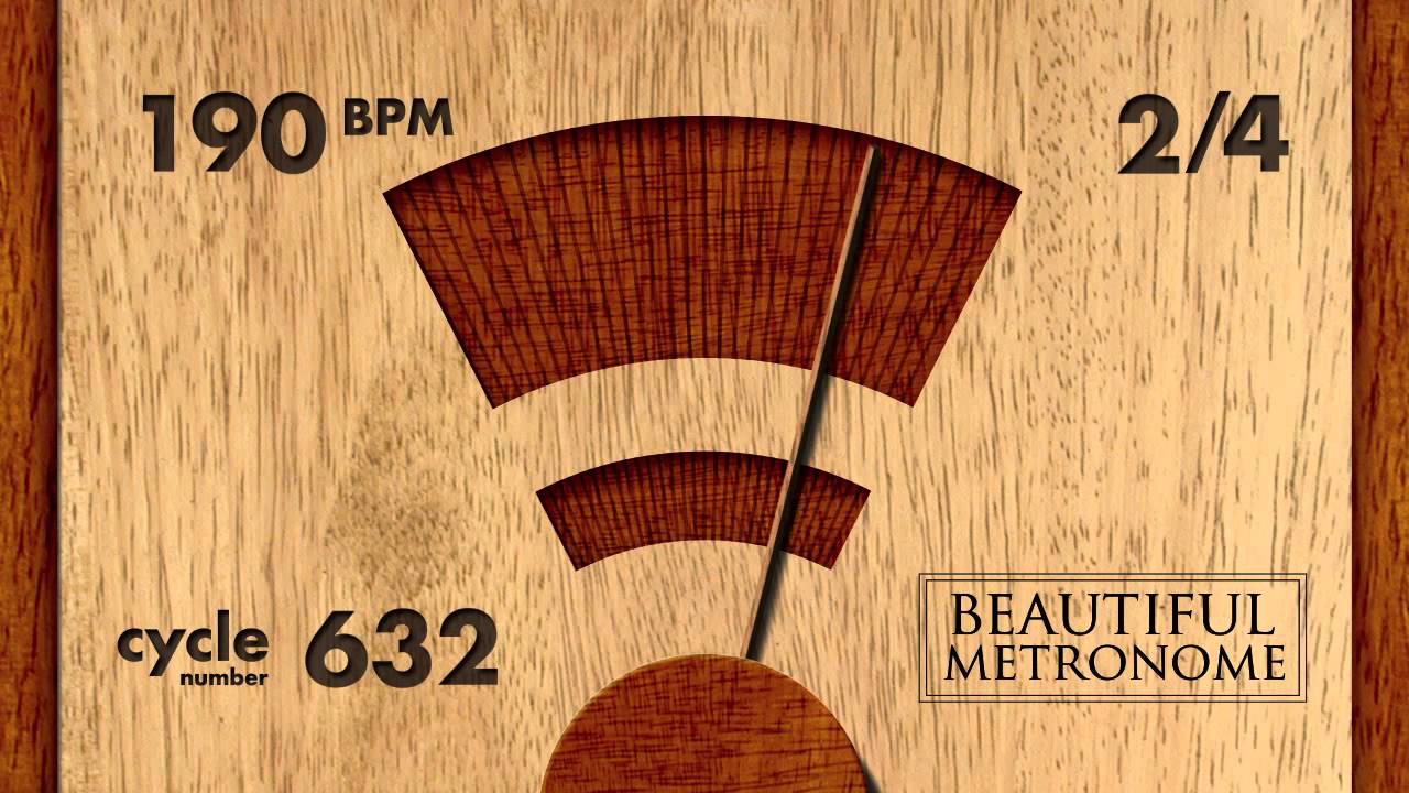 190 BPM 2/4 Wood Metronome HD