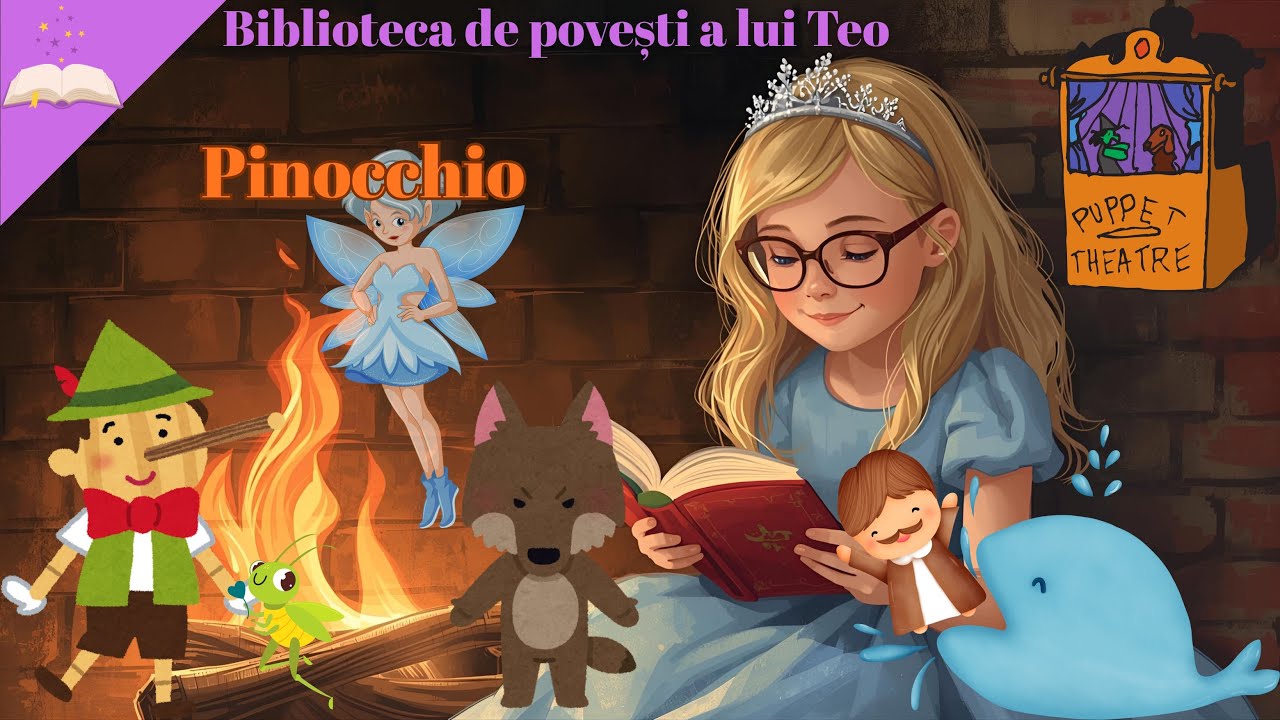 🤥✨ Pinocchio | Poveste clasică COMPLETĂ pentru copii | Citită de Teo 📖🌟