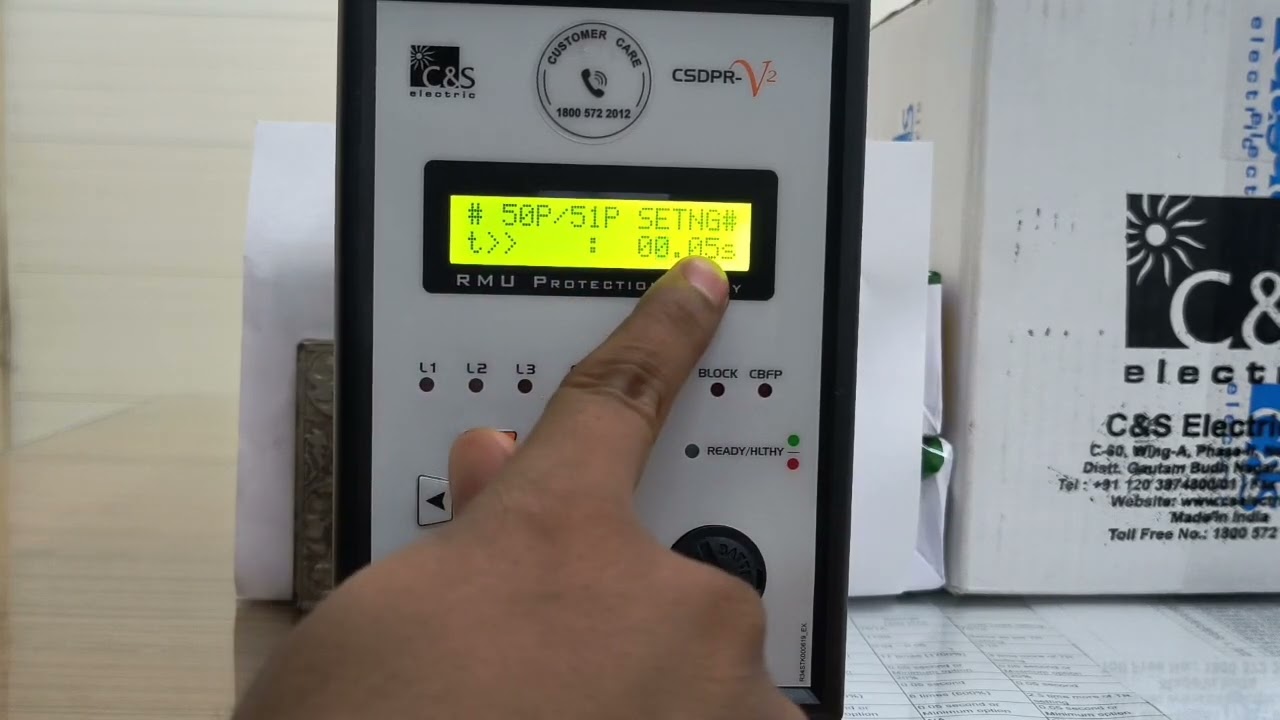 CSDPR-V2-500 Relay settings