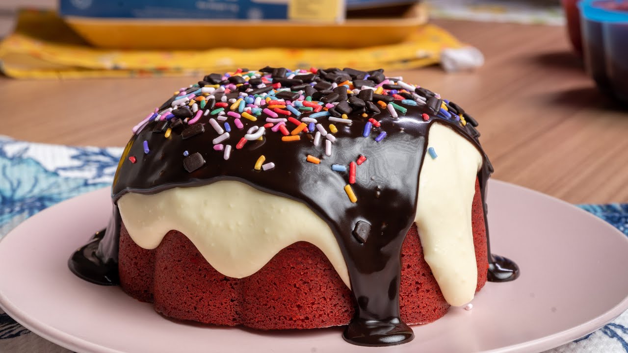 Kek Red Velvet Cheese Chocotop Leleh