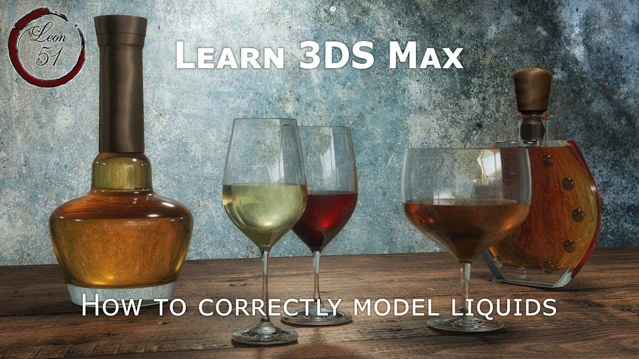 Learn 3DS Max - Liquid in Glass Tutorial | V-Ray Realistic Rendering
