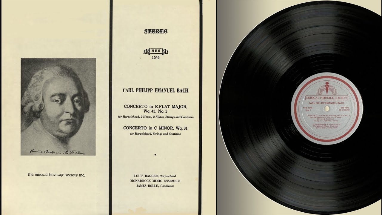 Louis Bagger (harpsichord) & ensemble:  C.P.E. Bach, Concerto Wq.43, No. 3 & Concerto Wq. 31