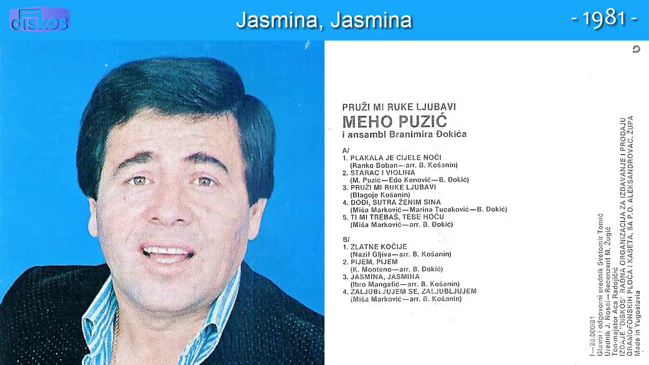 Meho Puzic - Jasmina, Jasmina - (Audio 1981)