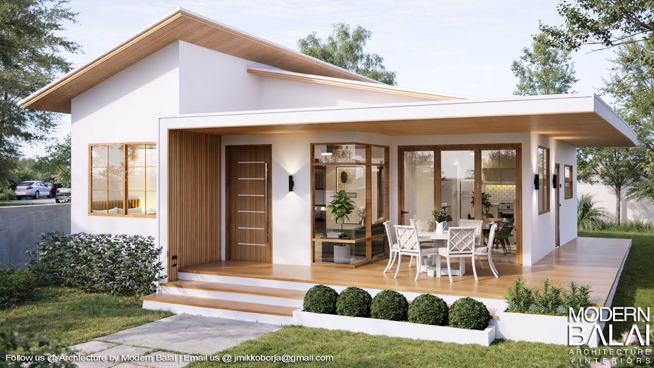Simple and Elegant Modern Bungalow House Design | 3-Bedroom
