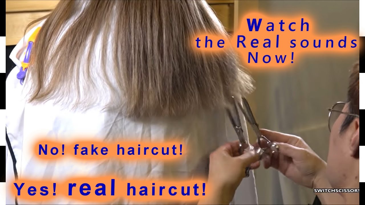 ASMR ladies haircut and self-hairstyling(여성 헤어컷및 셀프스타일링)