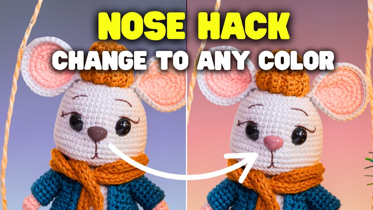 How to Change Your Amigurumi Nose Color (Easy Hack!)