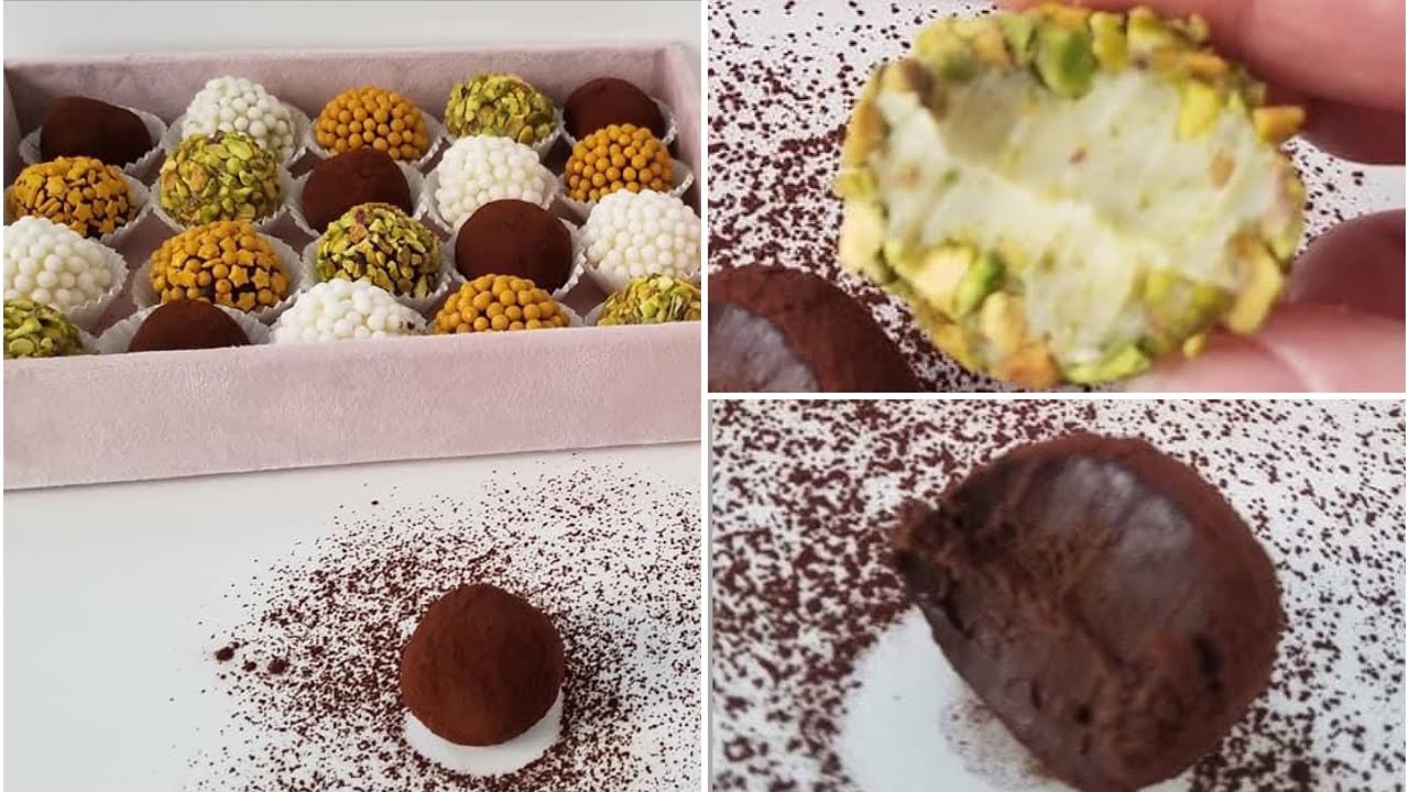 حلوة ليتروف الشهيرة سهلة وبسيطة بمكونين فقط🍡🍡 les truffes au chocolat 🍡🍡