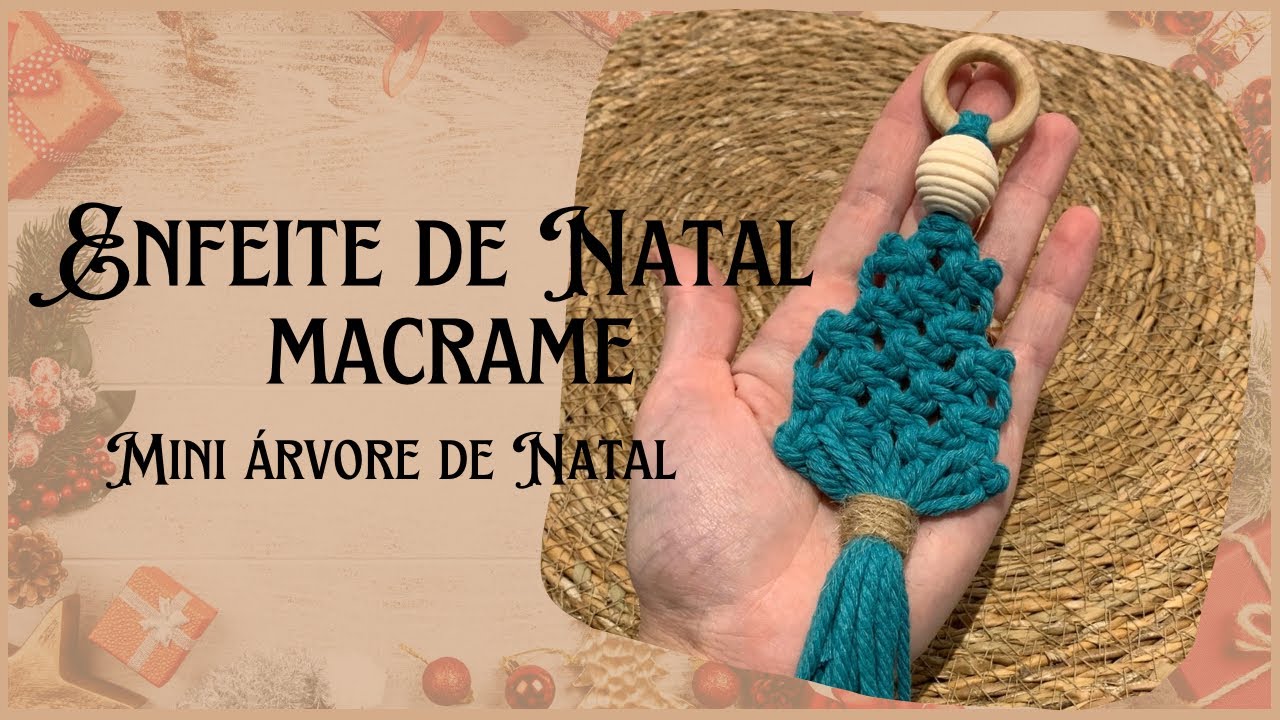 Macramé Christmas Ornament - Mini Christmas tree