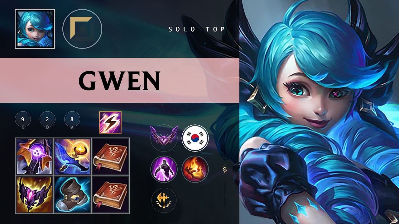 Gwen Top vs Anivia - KR Master Patch 26.08