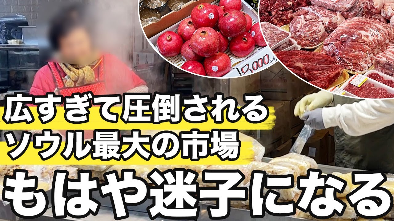 【韓国旅行】衝撃受けるほど広大な市場がソウルにあったので探索します | 韓国グルメ