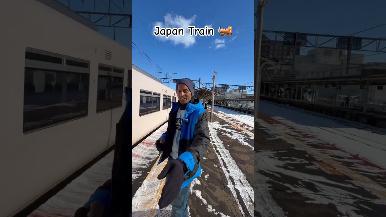 Japan's Cute Small Trains In Winter #viral #travel #travelvlog #travelblog #solotravel #shorts #trip