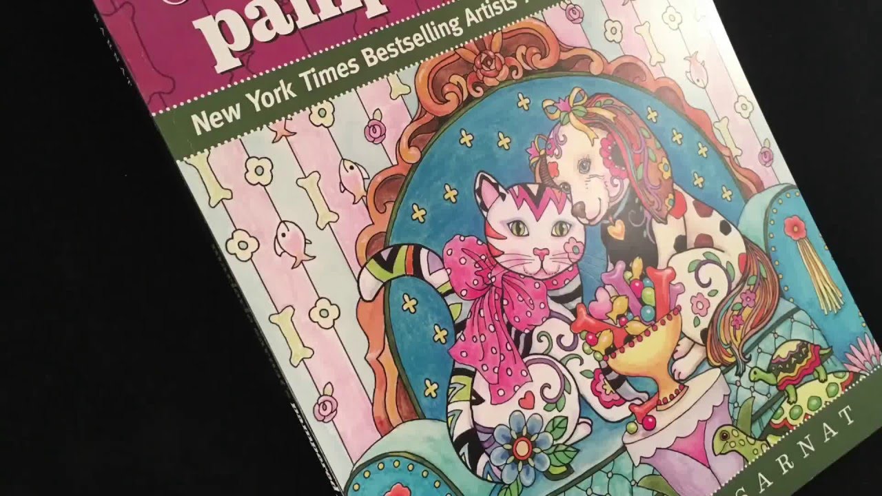 Marjorie Sarnat ~ Pampered Pets Adult Coloring Book ~ Happy ~ Music Flip ~ Review