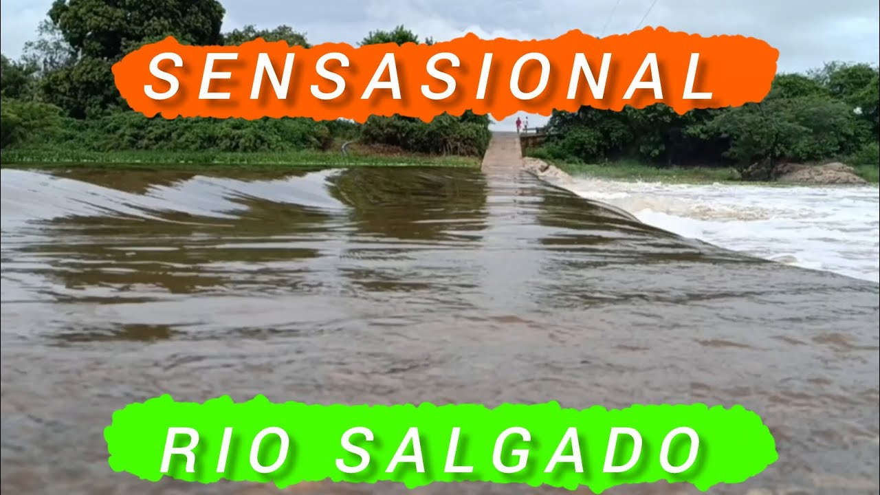 Muita água nas estradas e o Rio salgado aumentando o nível 
