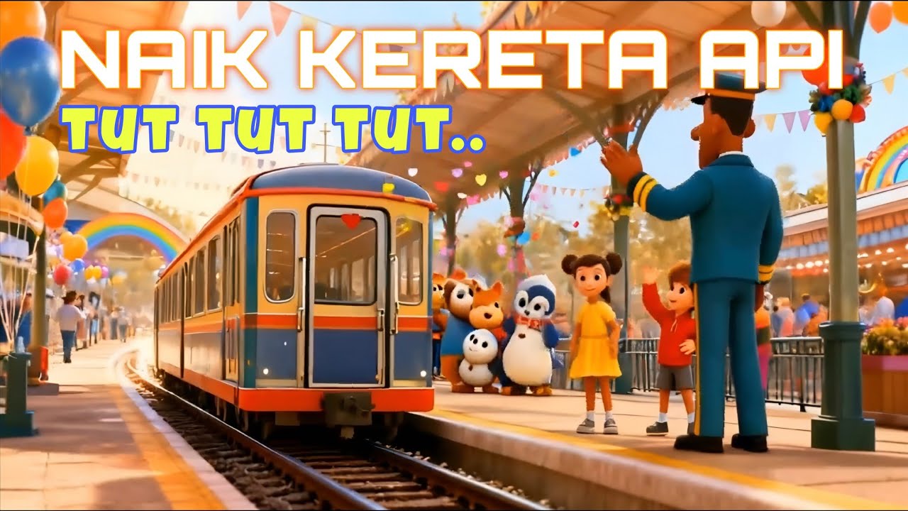 NAIK KERETA API tut tut tut 🚇🚇 Lagu Anak Terbaik