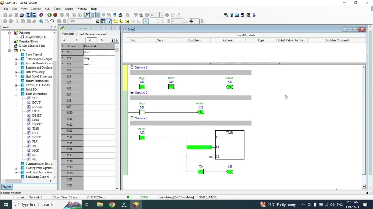 DELTA ISPsoft , set, reset, timer, counter #plc #programming