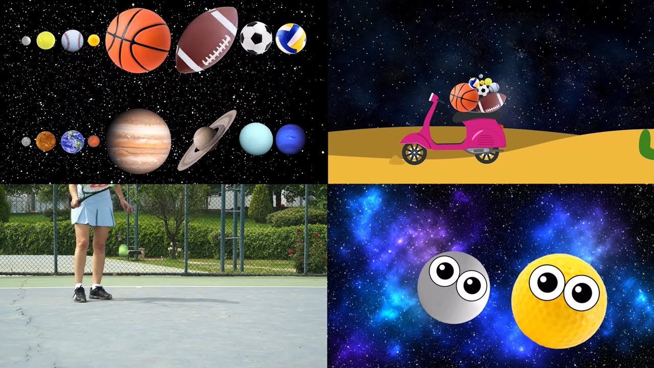 Sport Planets COMPILATION★Planet SIZES comparison for BABY★Funny Planet for kids★8 planets