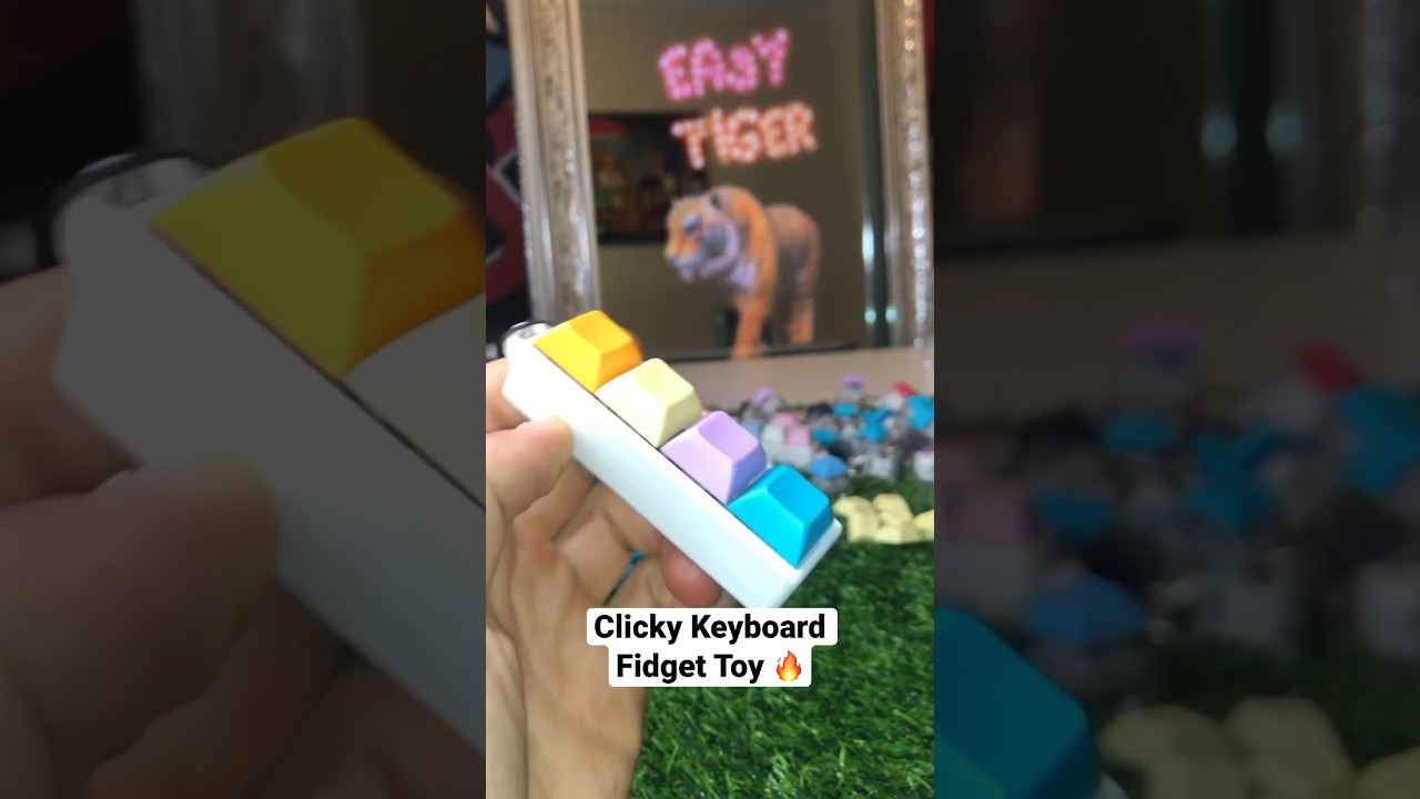Clicky Keyboard Fidget Toy 🔥 #fidgettoys #keyboardasmr #oddlysatisfying #fidgets #asmrvideo #edc