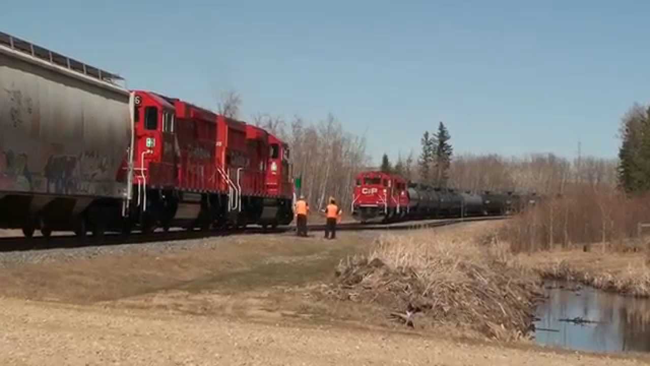 CP's GP20C ECO locomotives in the Red Deer Alberta area April & May 2014