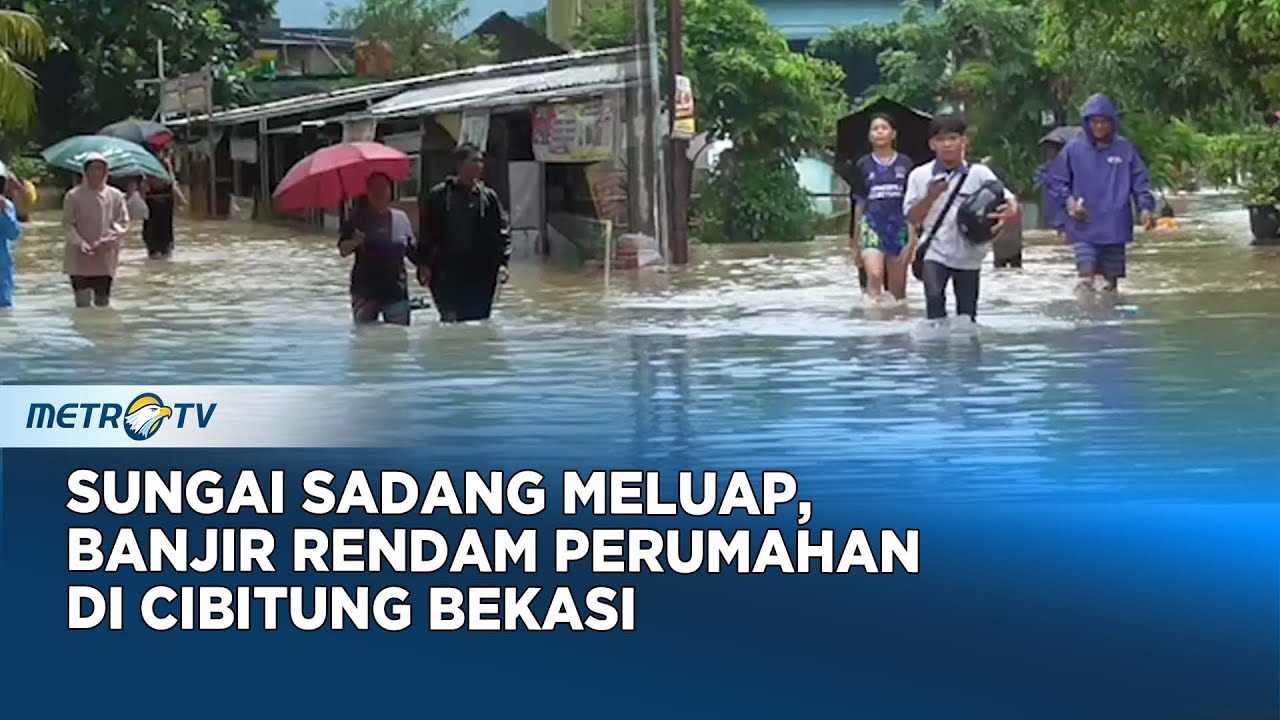 Hujan Deras! Perumahan Villa Mutiara Jaya di Cibitung Terendam Banjir
