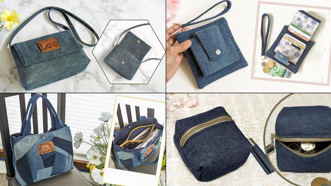 4 Old Jeans Ideas | DIY Denim Bags and Purses | Compilation | Bag Tutorial | Upcycle Craft