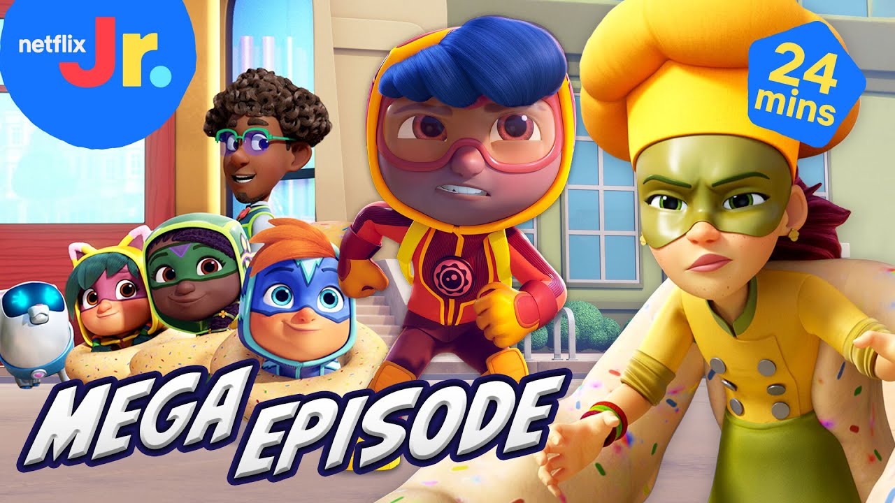Battling the Bad Baker Bandit 🍩 Action Pack MEGA EPISODE | Netflix Jr