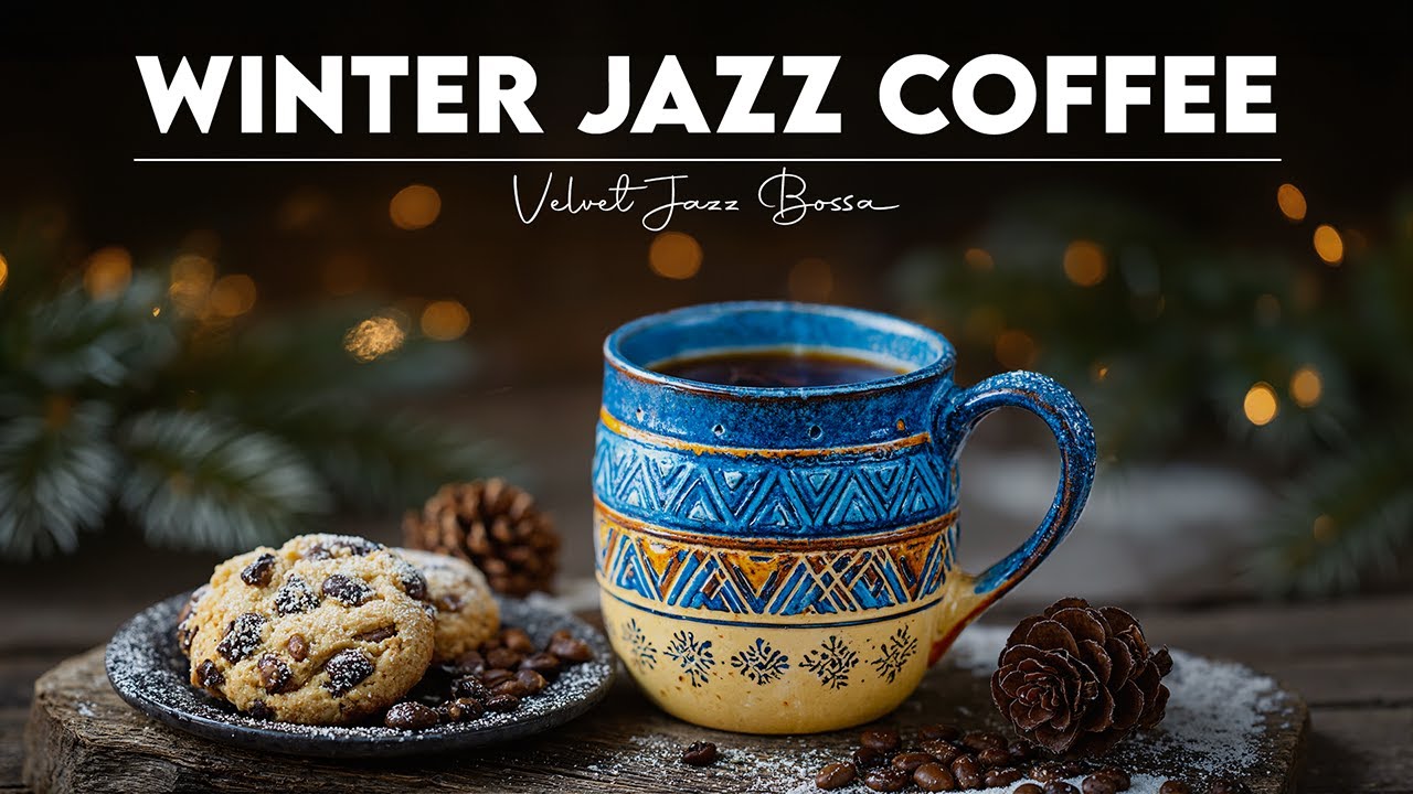 Winter Jazz Coffee Chill ❄️☕ Smooth Bossa Nova & Soft Piano for Snow Day Study Vibes