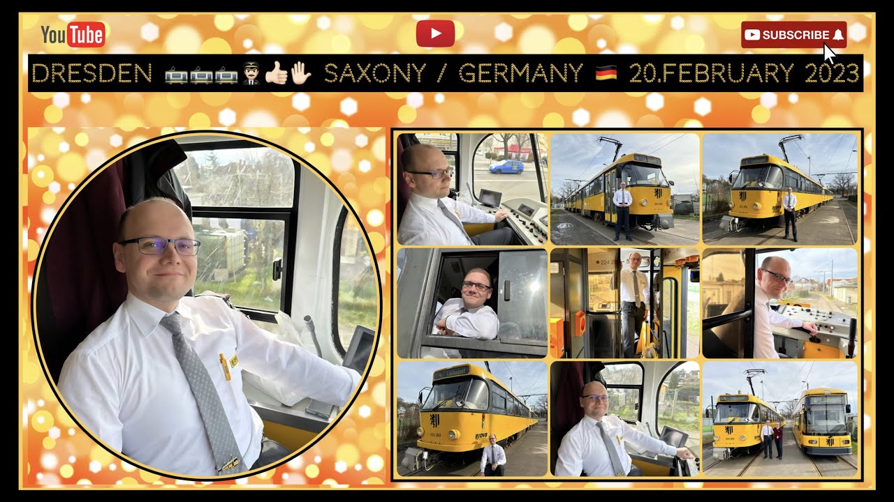Tram line 4 with Tatra tram and tram driver Eric /2023/ Tram-Linie 4 mit Tatra-Straßenbahn und Eric