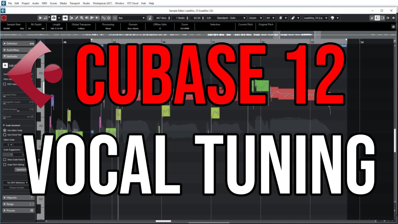 Настройка вокала Cubase (variaudio)