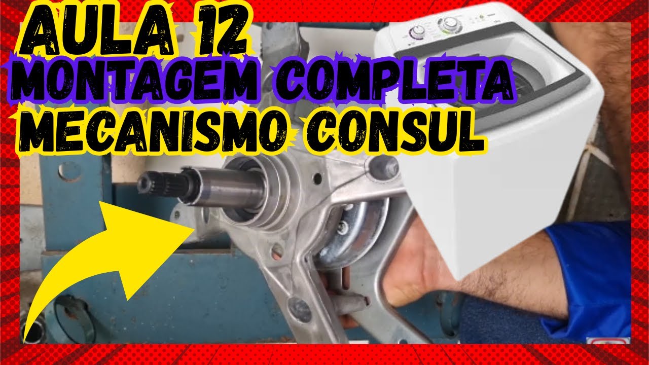 Como montar o mecanismo  das máquinas de lavar Consul + Troca de Rolamentos (Passo a Passo)