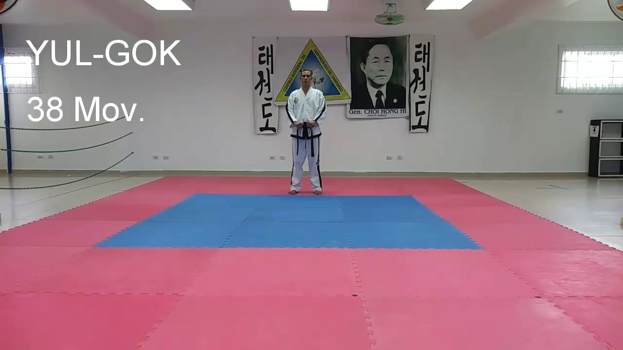 FORMA (TUL) YUL-GOK PARA CINTA VERDE PUNTA AZUL. TAEKWON-DO ITF (ANTID)