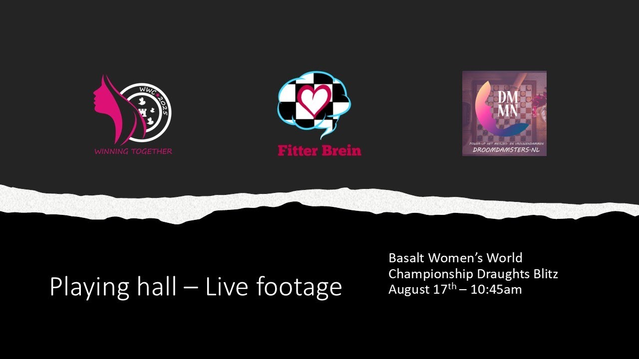 On-site Live Footage from the playing hall WWC Draughts Blitz | 17 August 2025