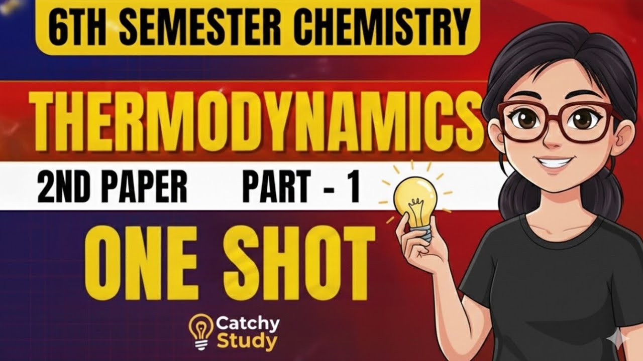 Thermodynamics - I | One Shot | B.Sc. 6th semester chemistry | Catchystudy 